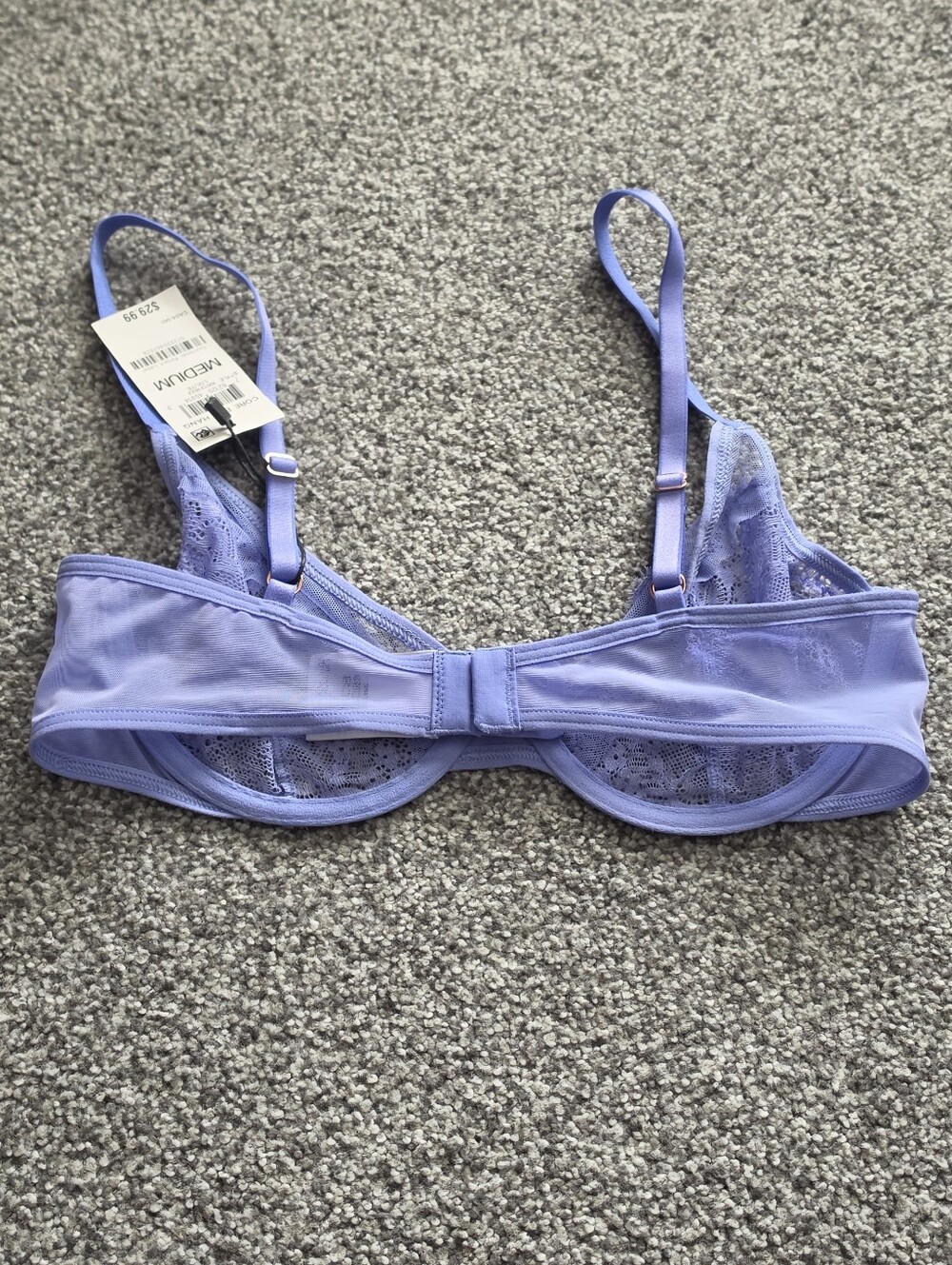 INC International Concepts Lavender Lace Underwire Bra - Picture 3 of 4